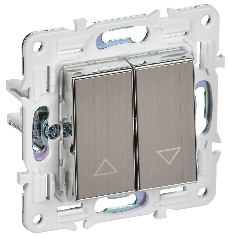 выключатель жалюзи skandy 10а sk-v12n никель iek sk-v15-0-10-k50 от BTSprom.by