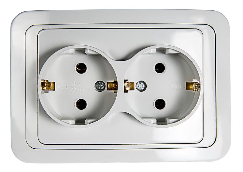 розетка 2-м classico с заземл. 2128 бел. asd / in home 4680005959921 от BTSprom.by