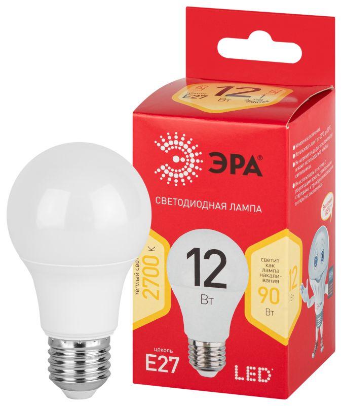 лампа светодиодная red line led a60-12w-827-e27 r 12вт a60 груша 2700к тепл. бел. e27 эра б0050197 от BTSprom.by