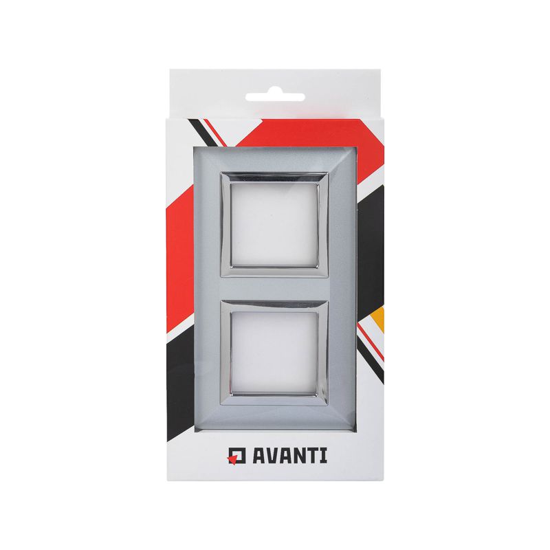  Рамка 2-м 4мод. Avanti метал. свет. серебр. DKC 4404854 фото в каталоге от BTSprom.by