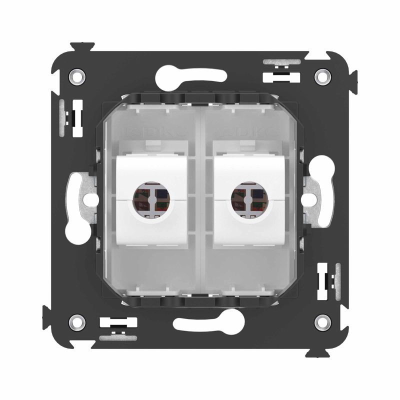  Розетка компьютерная 2-м СП Avanti "Белое облако" RJ45 кат.6 без шторок механизм DKC 4400694 фото в каталоге от BTSprom.by