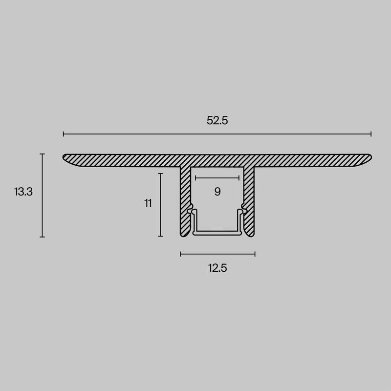  Профиль алюминиевый скрытого монтажа 53х13 Maytoni ALM-5313B-S-2M фото в каталоге от BTSprom.by
