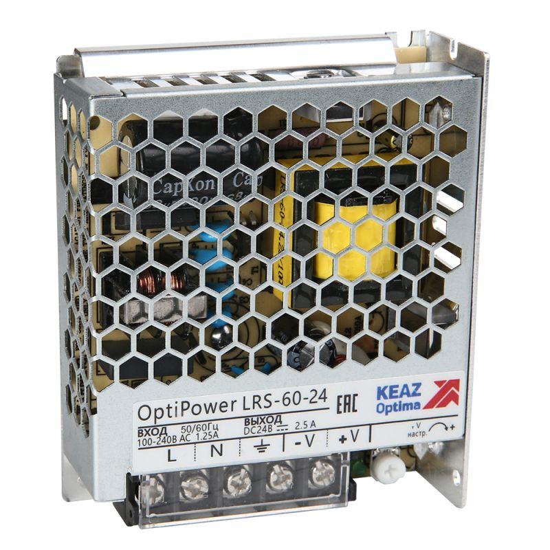 блок питания панельный optipower lrs 60-24 2.5a кэаз 328875 от BTSprom.by
