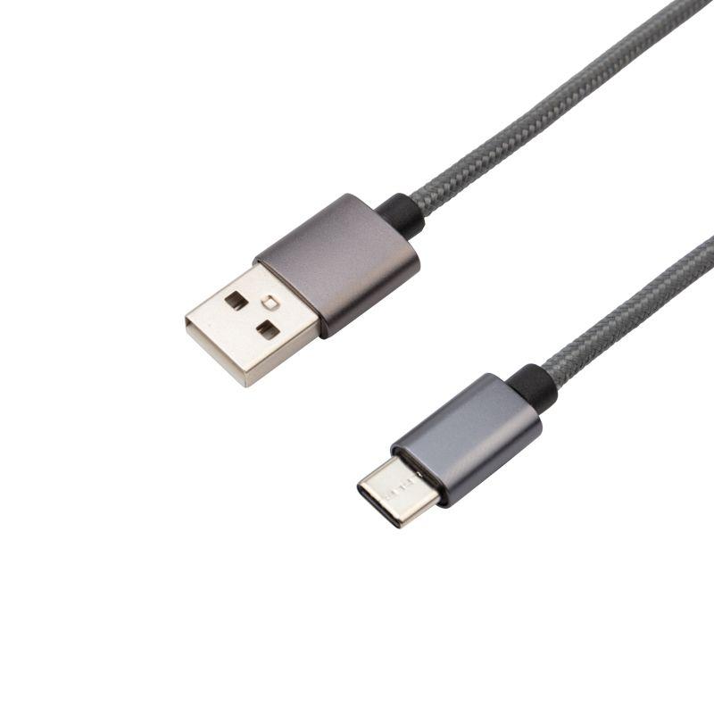  Кабель USB-Type-C 3А 1м графит нейлон Rexant 18-1896 фото в каталоге от BTSprom.by