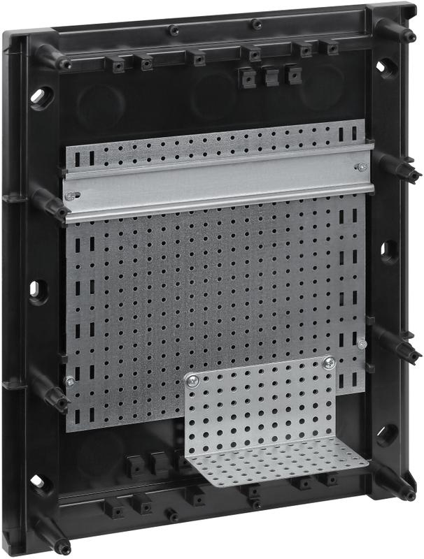 щит навесной 24мод. слаботочный мультимедийный с черн. дверцей с монтажн. платой в компл. рувинил 68324ч-сл от BTSprom.by