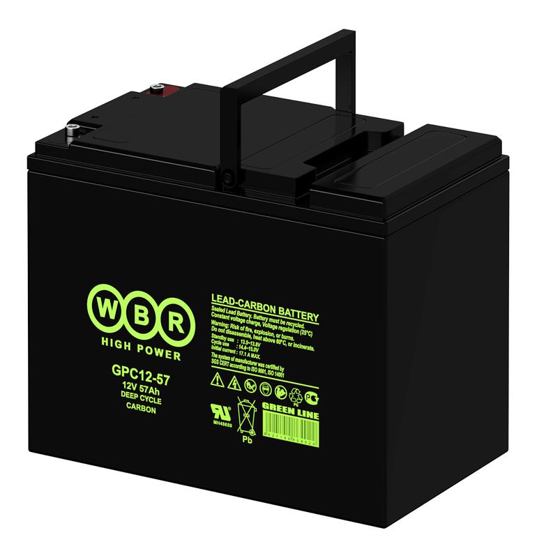 аккумулятор тяговый 12в 57а.ч wbr gpc12-57 wbr от BTSprom.by