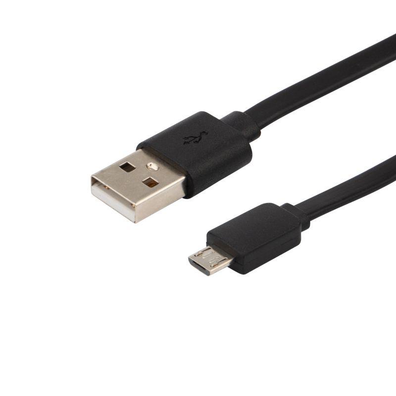  Кабель USB универс. microUSB шнур плоский 1м черн. Rexant 18-4270 фото в каталоге от BTSprom.by