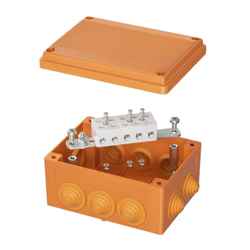 коробка ответвительная fs 150х110х70мм 5р 450в 30а 16кв.мм с каб. вводами и клеммн. ip56 пластик. dkc fsb21516 от BTSprom.by
