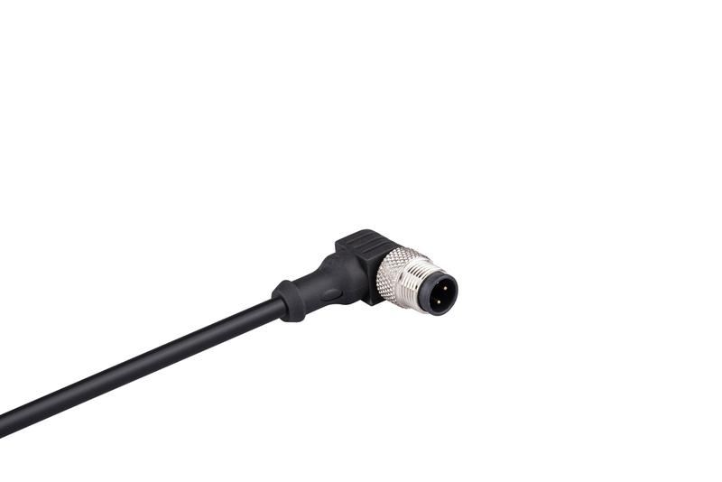 кабель соединительный 2м со штепселем m12х3 90град. пу ip68 emas skm12f3dxp2 от BTSprom.by
