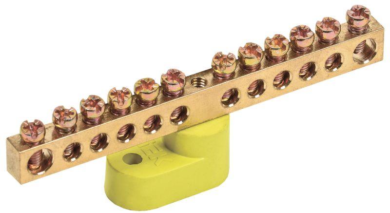 шина pe "земля" шни-6х9-12-у1-ж на одном угловом изоляторе iek ynn10-69-12c1-k05 от BTSprom.by шина pe "земля" шни-6х9-12-у1-ж на одном угловом изоляторе iek ynn10-69-12c1-k05 от BTSprom.by