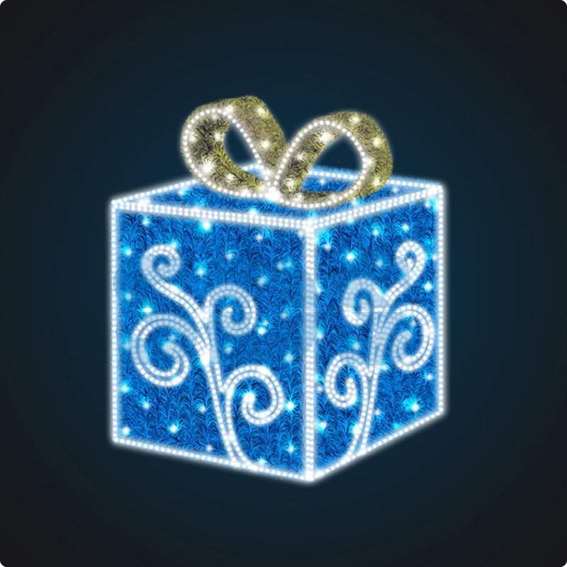 декоративная 3d фигура подарок 120 см белый от BTSprom.by