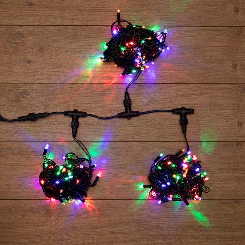гирлянда светодиодная "led cliplight" 3 нити х10м 198led мультиколор 18вт 24в ip65 трансф. в компл. neon-night 323-319 от BTSprom.by