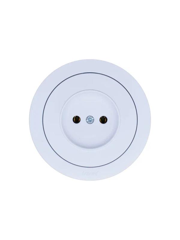  Розетка 1-м СП OSEN без заземл. ПБТ бел. LEZARD 743-0288-121B фото в каталоге от BTSprom.by