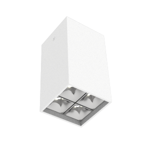 светильник светодиодный dl-box reflect multi 2х2 10вт 4000к 80х80х150 накладной 35град.х75град. ral9003 бел. муар диммер dali varton v1-r0-00254-20d23-2001040 от BTSprom.by