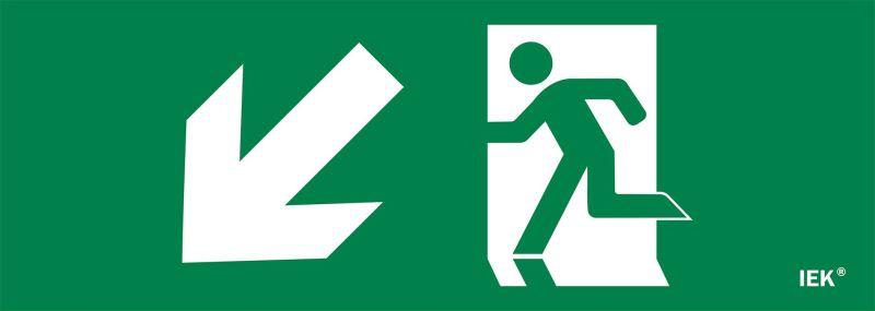 этикетка самоклеящаяся 280х100мм "фигура/стрелка вниз влево" iek lpc10-1-28-10-fvnnal от BTSprom.by