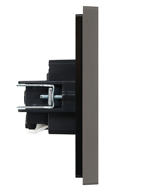  Розетка СП FORTE&PIANO FP314 16А с заземл. без защ. шторок безвинт. крепл. сер. IEK FP-R11-16-1-K03 фото в каталоге от BTSprom.by