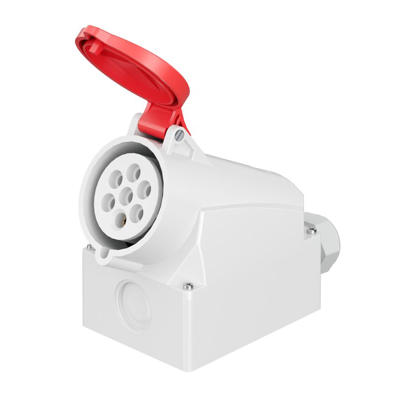 розетка настенная ws 32а 7п 6p+e 400в ip44 dkc ws674-032-40 от BTSprom.by