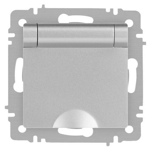 розетка 1-м сп accent 6-203-03 16а ip20 250в 2p+e schuko с крышкой алюм. intro б0063721 от BTSprom.by