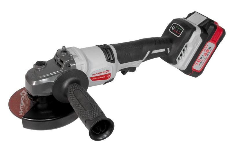 машина шлифовальная угловая аккумуляторная бесщеточная ушм-125/36вмэ 125мм апи 36в без акб и зу интерскол 956.0.0.70 от BTSprom.by
