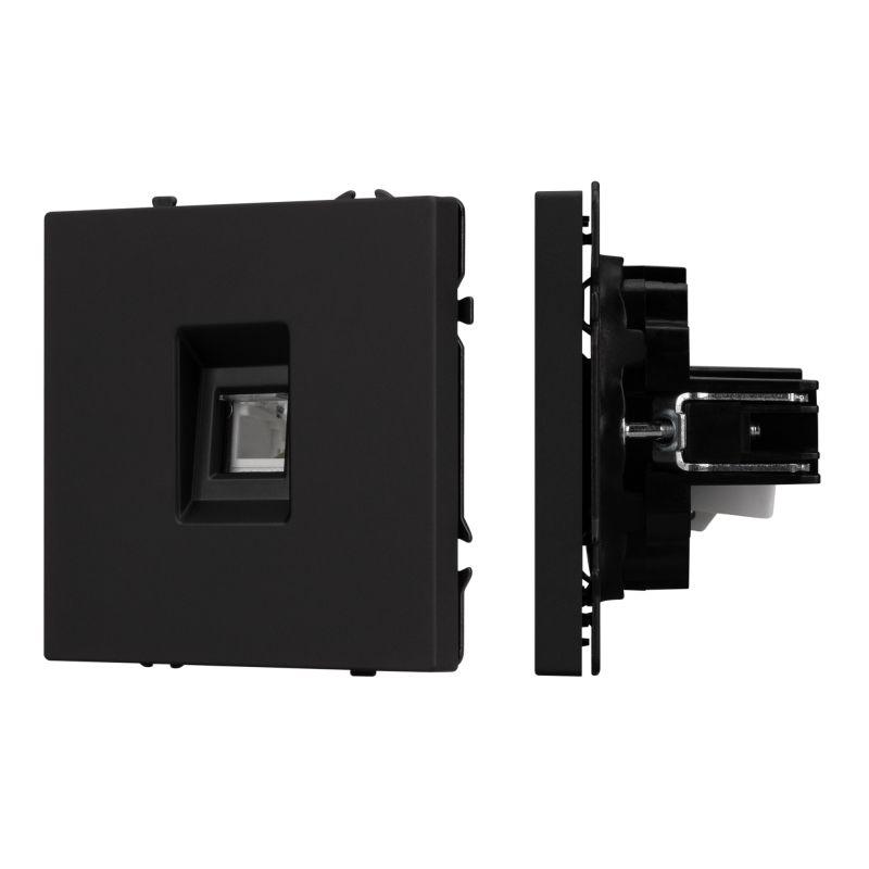 розетка телефонная arl nobe софт-тач черн. оникс sct-mtl1-sfpl-bk (rj-11 4c) arlight 054301(1) от BTSprom.by