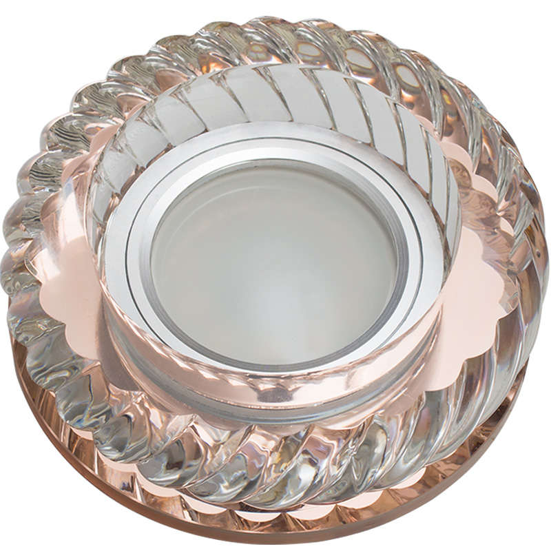 светильник декоративный luciole dls-l123 gu5.3 bronze/clear gu5.3 встраив. доп. светодиод. подсветка 3вт без лампы основание стекло бронз. отделка кристалл прозр. fametto ul-00000373 от BTSprom.by