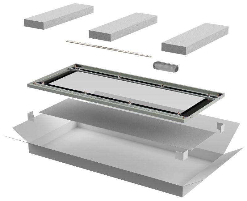 дверь стеклянная для шкафа linea e 42u 600мм сер. itk le35-42u 600мм 6x-dr от BTSprom.by