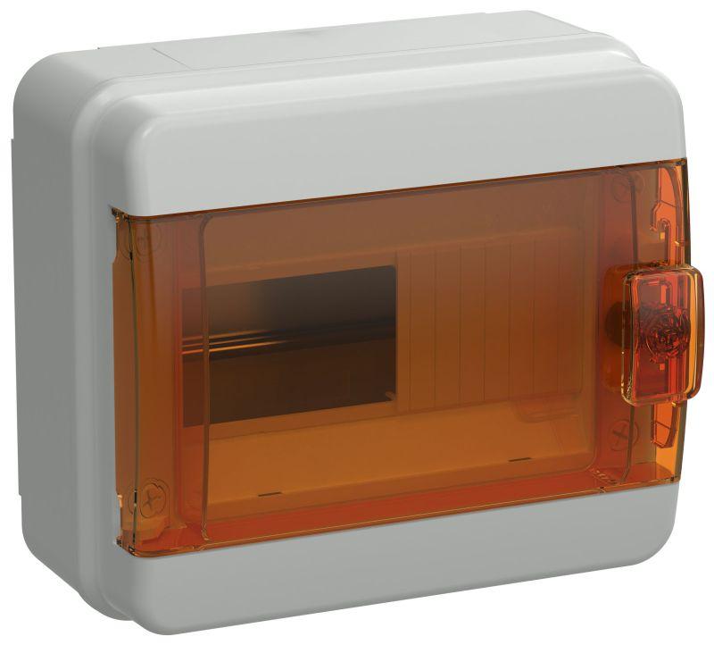 корпус кмпн-8 tekfor ip65 оранж. прозр. дверь пластик. iek tf5-kp72-n-08-65-k03-k09 от BTSprom.by