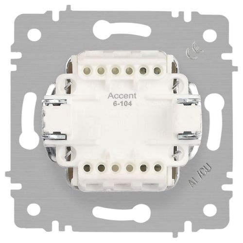  Выключатель 2-кл. СП Accent 6-104-05 10А IP20 250В AL/CU антрацит Intro Б0063488 фото в каталоге от BTSprom.by