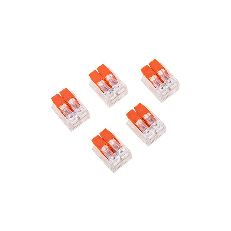  Клемма соединительная компактная рычажковая 2-провод. прозр. (0.14-4кв.мм) (уп.5шт) Rexant 06-0216-A5 фото в каталоге от BTSprom.by