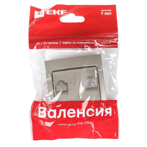  Панель лицевая Валенсия для розетки Phone 1-м кашемир PROxima EKF EST01-L-034-40 фото в каталоге от BTSprom.by