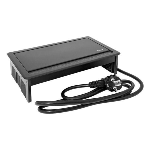  Блок розеточный встраиваемый настольный выдвижной 8 мод. черн. C-Line EKF cl-vnbv-8-b фото в каталоге от BTSprom.by