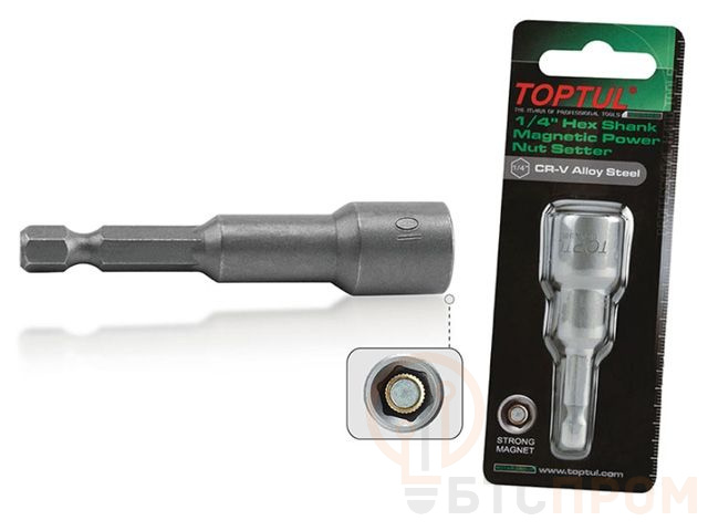 Насадка шестигранная магнитная  8х65мм блистер TOPTUL (В блистере) BEAA0808G фото в каталоге от BTSprom.by  Насадка шестигранная магнитная  8х65мм блистер TOPTUL (В блистере) BEAA0808G фото в каталоге от BTSprom.by