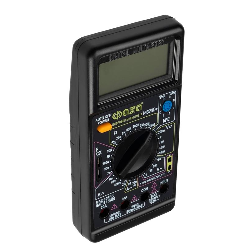  Мультиметр цифровой M890C+ ФАZА 5008816 фото в каталоге от BTSprom.by