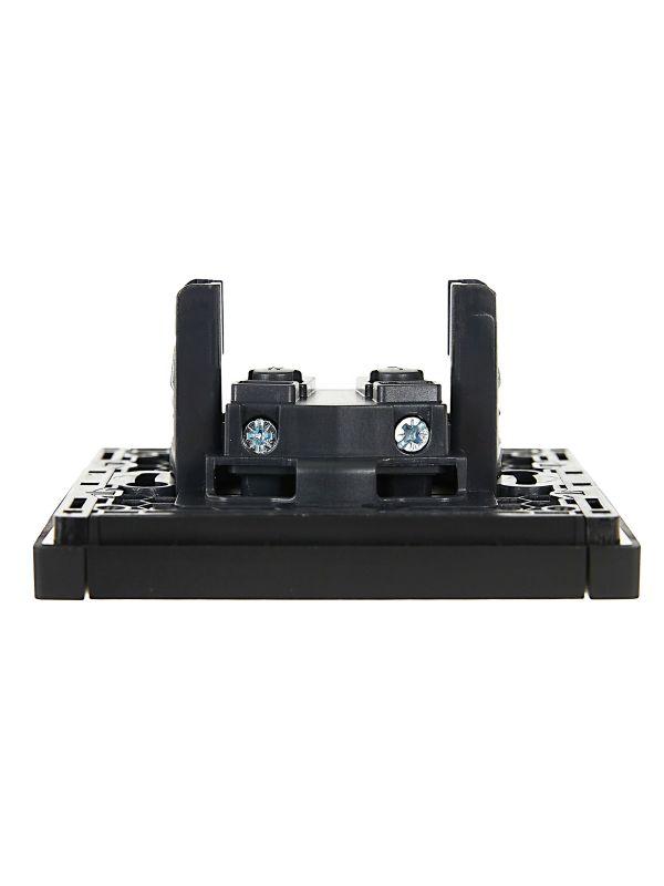  Розетка 1-м СП FORTE&PIANO FP118 10А без заземл. без защ. шторок винт. крепл. черн. IEK FP-R10-10-K02 фото в каталоге от BTSprom.by