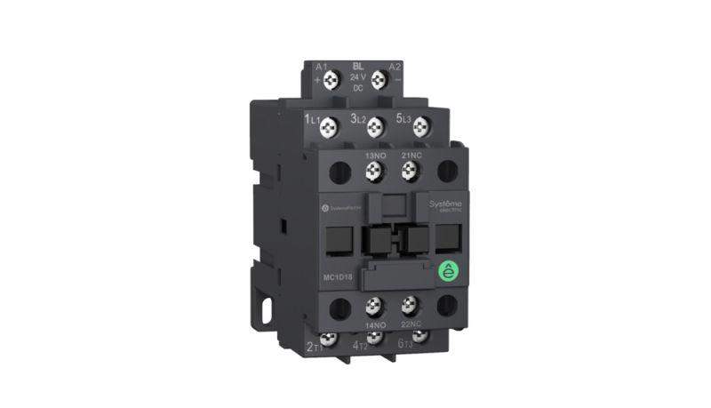 контактор mc1d 3п 18а но+нз 24в dc с пониж. током потребл. катушки se mc1d18bl от BTSprom.by