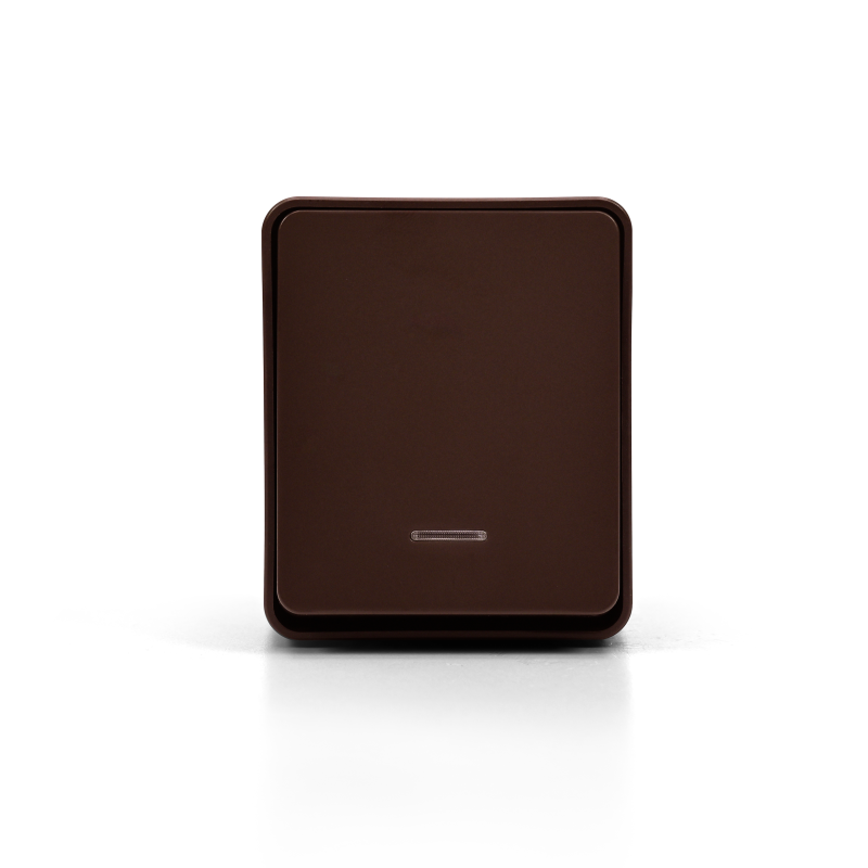  Выключатель 1-кл. ОП AtlasDesign PROFI IP54 10AX с подсветкой корич. SE ATN546013 фото в каталоге от BTSprom.by