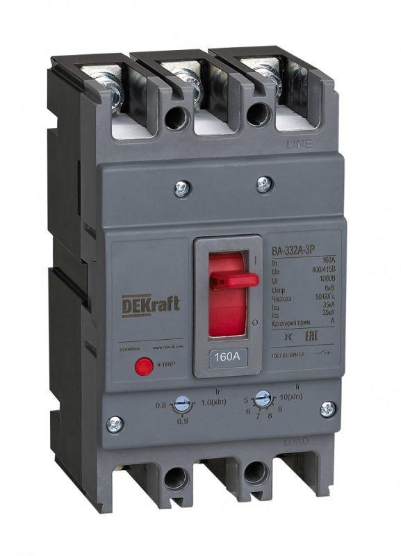 выключатель автоматический 3п 32а 35ка ва-332а dekraft 28101dek от BTSprom.by