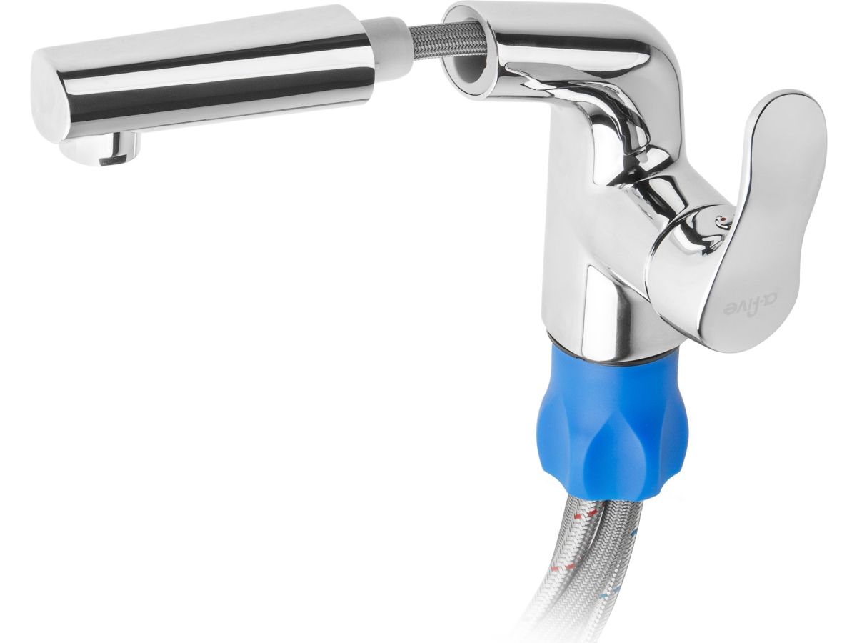  Смеситель для умывальника (Lt) D35, серия Iris хром, a-five (Излив: длина 185 мм, высота 124 мм, вытягивающийся) A5-0226 фото в каталоге от BTSprom.by