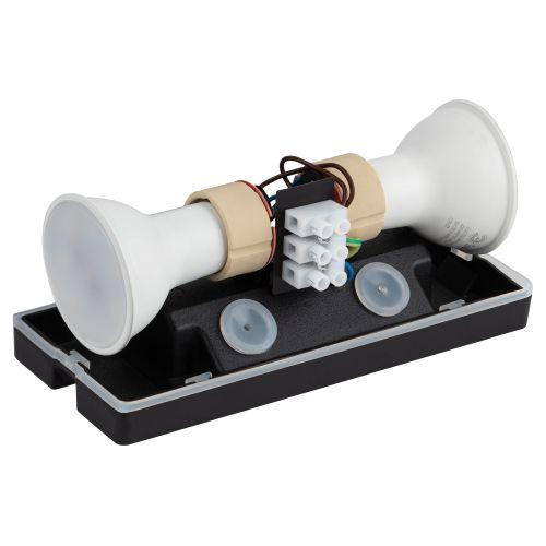  Подсветка декоративная WL38 BK MR16/GU10 (2 лампы по 35Вт) для интерьера фасадов зданий черн. Эра Б0054410 фото в каталоге от BTSprom.by