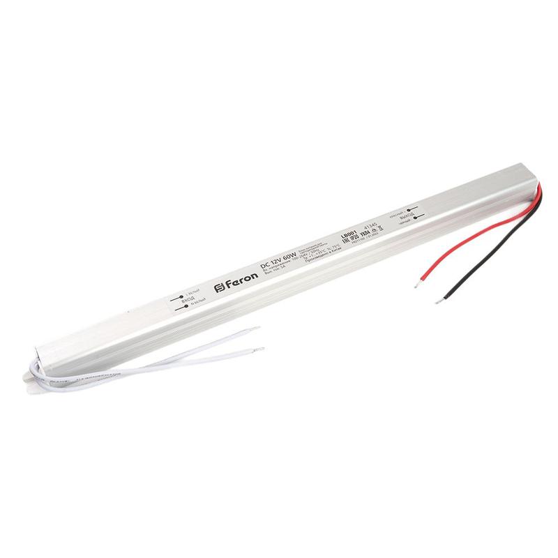трансформатор электронный для светодиодной ленты 60вт 12в (драйвер) lb001 feron 41345 от BTSprom.by