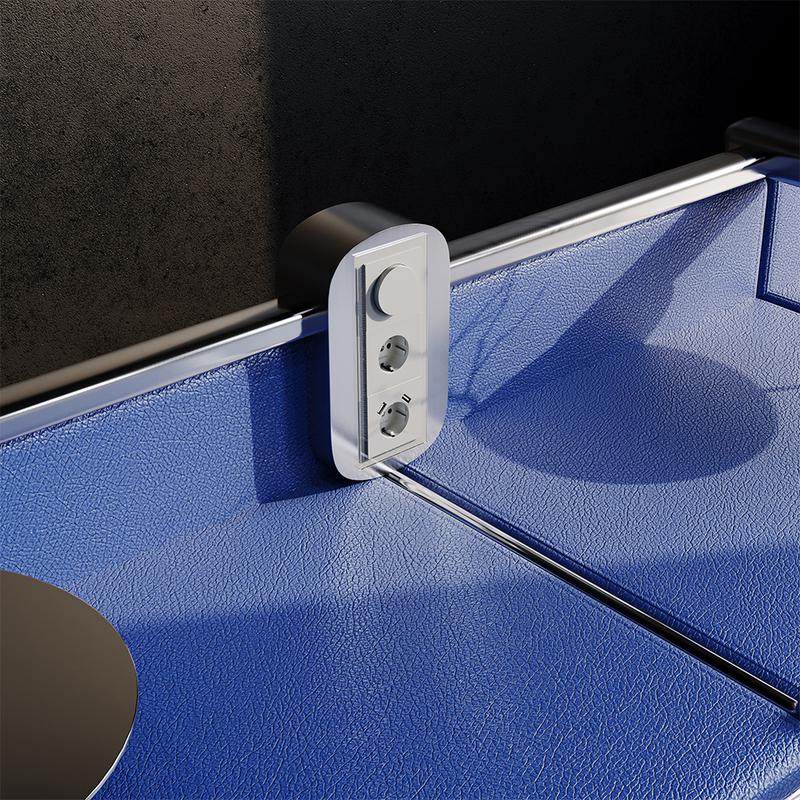  Розетка 1-м СП S70 16А с USB A+A с заземл. защ. шторки механизм сталь Voltum VLS040405 фото в каталоге от BTSprom.by