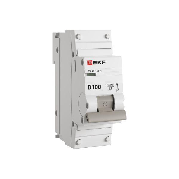 выключатель автоматический модульный 1п d 100а 10ка ва 47-100m электромагнит. расцеп. proxima ekf mcb47100m-1-100d-pro от BTSprom.by