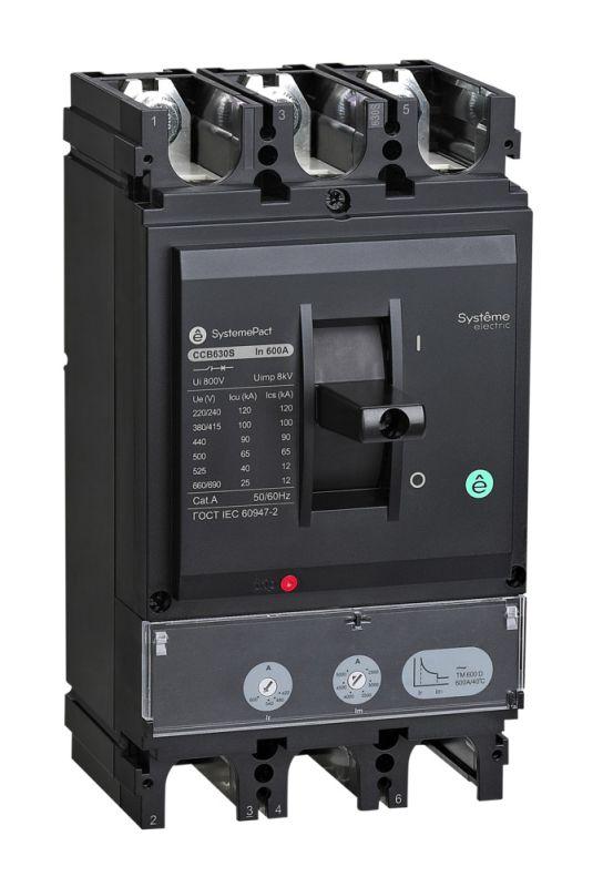 выключатель автоматический systemepact ccb630 36ка 3p3d tmd600 рычаг se spc630f600l3df от BTSprom.by