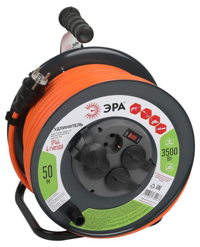 удлинитель на метал. катушке 4х50м с заземл. ip44 rmx-4es-3x2.5-50m с выкл. пвс 3х2.5 эра б0052922 от BTSprom.by