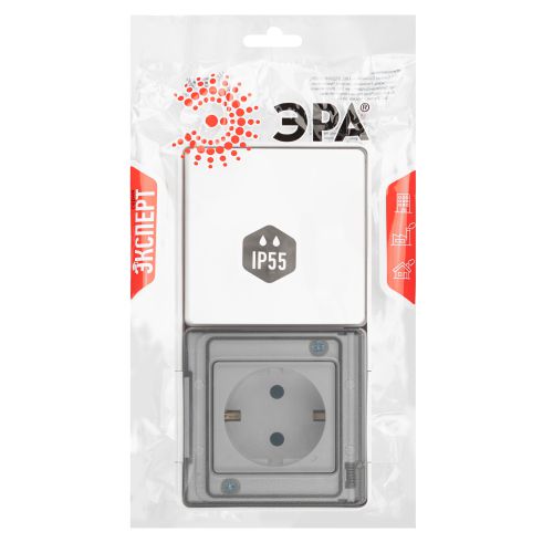  Блок розетка с выключателем Эксперт 11-7501-01 IP55 16А (10AX)-250В ОУ бел. Эра Б0063288 фото в каталоге от BTSprom.by