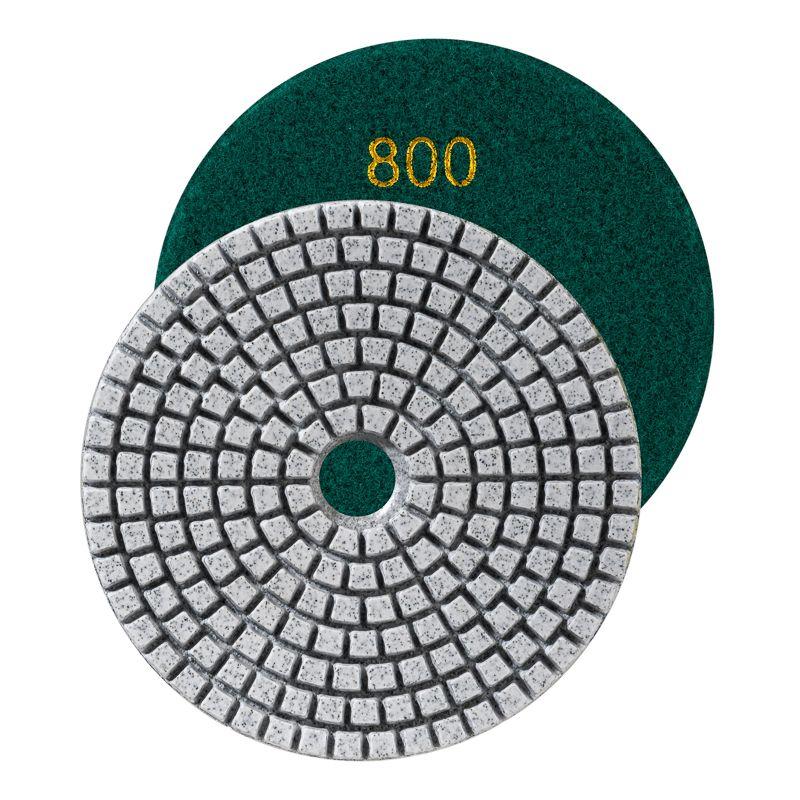 круг алмазный гибкий шлифовальный черепашка 125мм p800 сухое/мокрое шлифование kranz kr-90-0312 от BTSprom.by