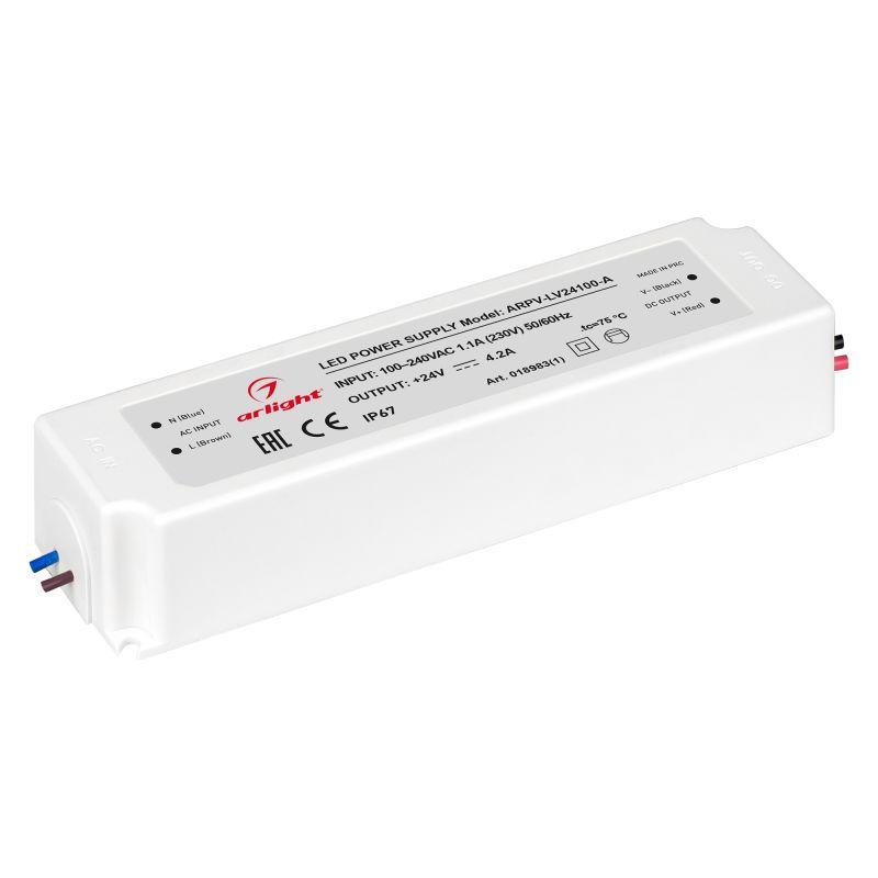 блок питания arpv-lv24100-a 24в 4.2а 100вт ip67 пластик arlight 018983(1) от BTSprom.by