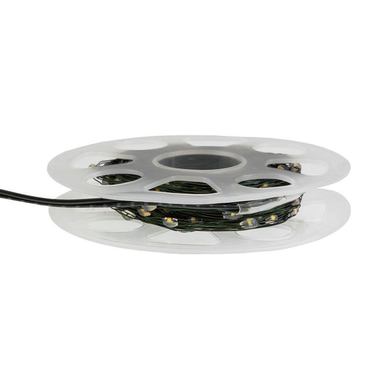  Гирлянда светодиодная "Роса" 20м 200LED тепл. бел. IP20 с контроллером провод зел. Neon-Night 303-266 фото в каталоге от BTSprom.by