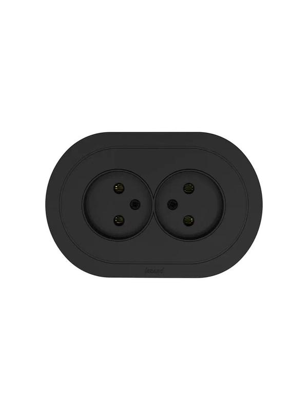 розетка 2-м сп osen без заземл. пбт круглая механизм черн. бархат lezard 744-4200-128b от BTSprom.by