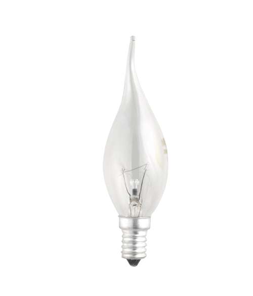 лампа накаливания ct35 60w e14 clear "свеча на ветру" jazzway 3321468 от BTSprom.by